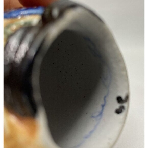 Vintage Salamander Pottery Bell Santa Christmas Ornament Folk Art 1982 - Picture 9 of 10